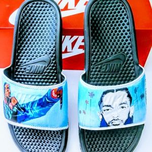 Nipsey Hustle custom nike shoe slides